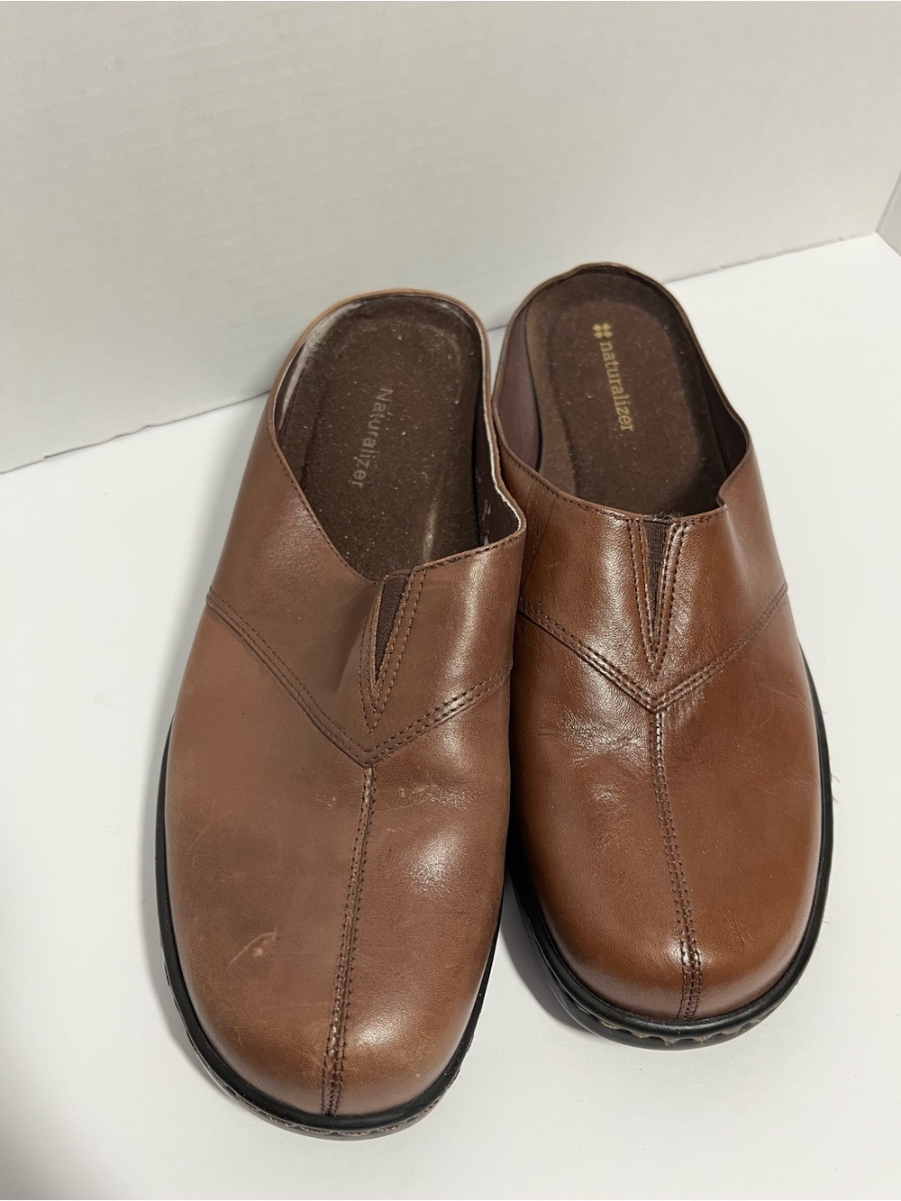 Naturalizer Brown Leather Women’s Slip-On Mules